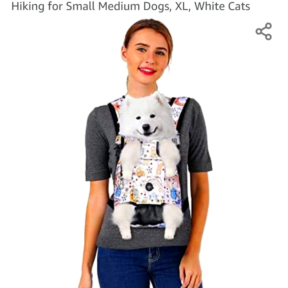 Petmolico pet backpack for hiking and shopping. Cat design. XL size.